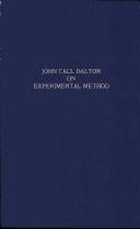 John Call Dalton on experimental method