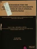 Mechanisms for the implementation of civil rights guarantees by educational institutions