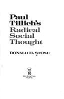 Paul Tillich's radical social thought