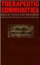 Therapeutic communities