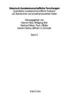 Quantitative Methoden in der Wirtschafts- und Sozialgeschichte der Vorneuzeit