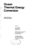 Ocean thermal energy conversion