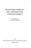 Begriffsbestimmung des literarischen Expressionismus