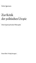 Zur Kritik der politischen Utopie