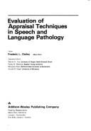 Evaluation of appraisal techniques in speech and language pathology