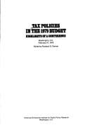 Tax policies in the 1979 budget