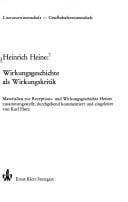 Heinrich Heine, Wirkungsgeschichte als Wirkungskritik