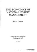 The economics of national forest management