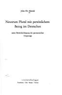 Neutrum Plural mit persönlichem Bezug im Deutschen
