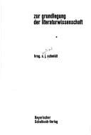 Zur Grundlegung der Literaturwissenschaft