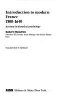 Introduction to modern France, 1500-1640