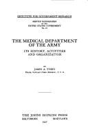 The Medical Department of the Army