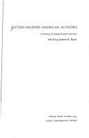Sixteen modern American authors