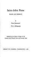 Saint-John Perse: praise and presence