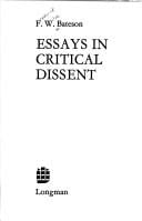 Essays in critical dissent