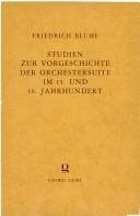 Studien zur Vorgeschichte der Orchestersuite im 15. und 16. jahrhundert