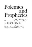 Polemics and prophecies, 1967-1970