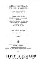 Subject retrieval in the seventies: new directions