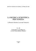 La ricerca scientifica per Venezia