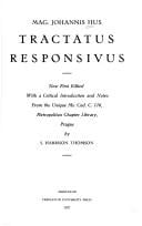 Mag Johannis Hus Tractatus Responsiyus (Heresies of the Early Christian and Medieval Era; 2nd Series)