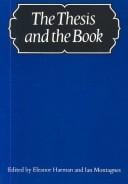 The Thesis and the book
