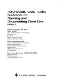 Psychiatric care plans