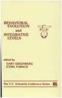 Behavioral evolution and integrative levels