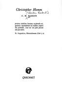 Christopher Homm (Carcanet Collection)