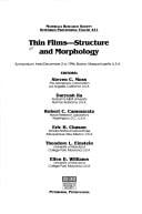 Thin films--structure and morphology