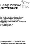 Heutige Probleme der Volksmusik