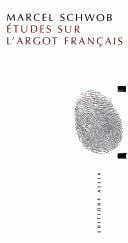 Etudes sur l'argot français