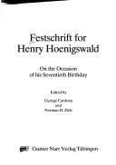 Festchrift for Henry Hoenigswald