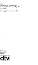 Dokumente Zue Geschichte Der Deutschen Demokratischen Republik (DTV Dokumente)
