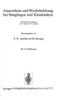 Anaesthesie und Wiederbelebung bei Säuglingen und Kleinkindern