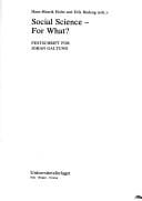 Social science--for what?