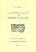 A berichtigungsliste of demotic documents