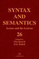 Syntax and the lexicon