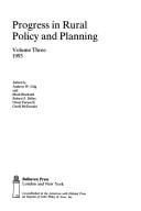 Progress in rural policy and planning