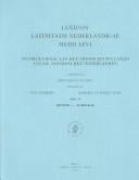 Lexicon Latinitatis Nederlandicae Medii (Lexicon Latinitatis Nederlandicae Medii Aevi Fascicule)