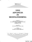 1992 advances in bioengineering