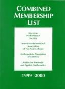 Combined Membership List 1999-2000 (Combined Membership List (American Mathematical Society))