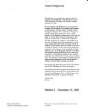 John Knight :the Renaissance Society at the University of Chicago