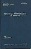 Behavioral neurobiology of birdsong