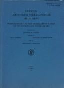 Lexicon Latinitatis Nederlandicae Medii Aevi, IV. F-I, Fasc. 31
