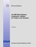 The IIMI water balance framework