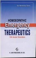 Homoeopathic Emergency Therapeutics
