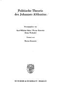 Politische Theorie des Johannes Althusius