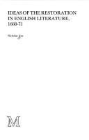 Ideas of the Restoration in English literature, 1660-71