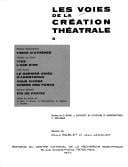 Les voies de la création théâtrale