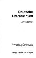 Deutsche Literatur 1988